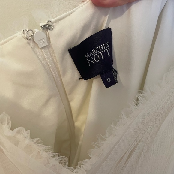 -BHLDN Marchesa Notte Greer Wedding Dress Gown 12 (unaltered) EUC Ivory - Picture 8 of 8